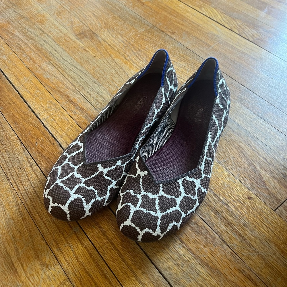 Rothy’s Giraffe Print Flats Size 11.5